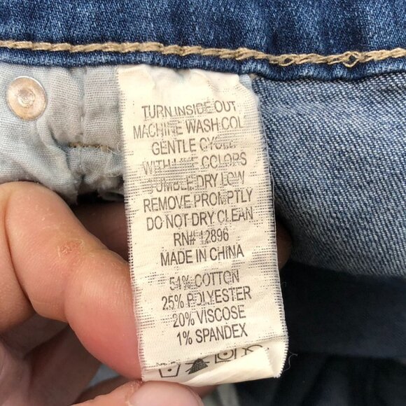 Vintage Indigo Rein Womens Denim Overalls 13/30 Blue Distressed Cargo Skinny Leg - Picture 9 of 15